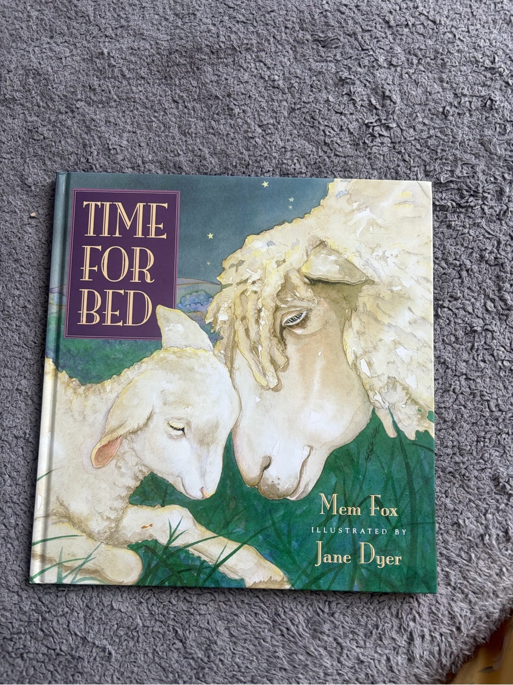 Time For Bed - Illustrated Children's Book (Green, Cream, Purple)